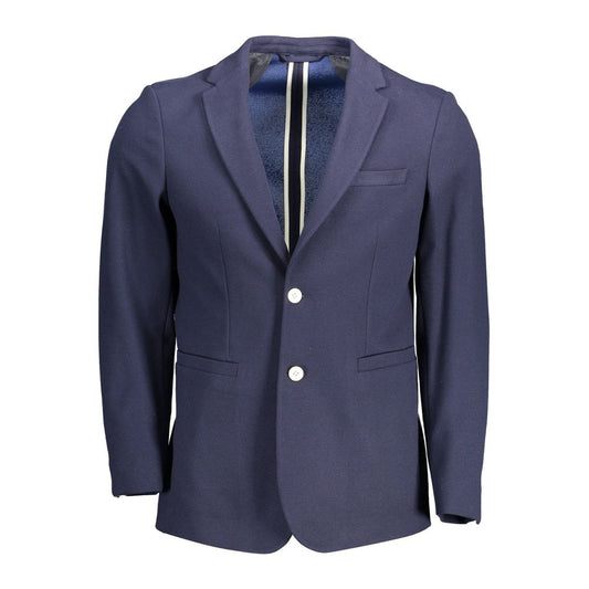 Gant Blue Cotton Men Jacket Mens Blazer