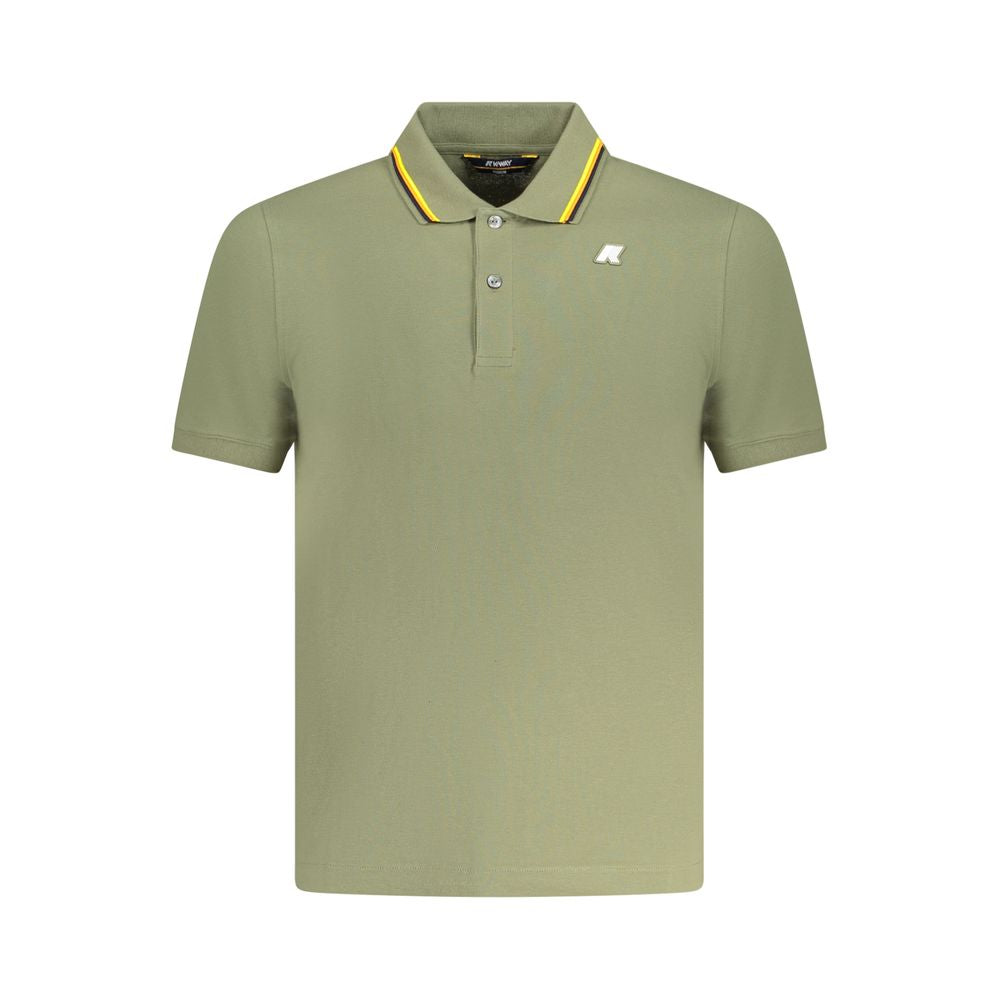 K-WAY Green Cotton Polo Shirt Mens T-Shirt