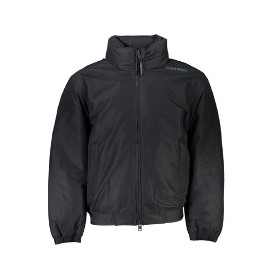 Calvin Klein Black Polyester Men Jacket Mens Jacket