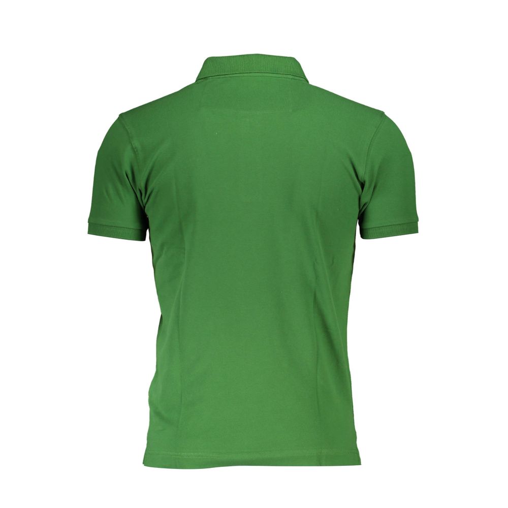 La Martina Sleek Green Slim Fit Polo with Contrast Detail Mens T-Shirt