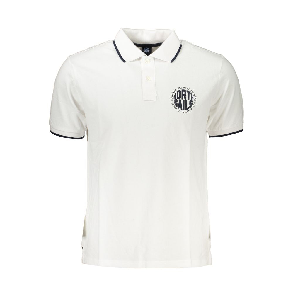 North Sails White Cotton Polo Shirt Mens T-Shirt
