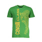 Cavalli Class Green Cotton T-Shirt Mens T-Shirt