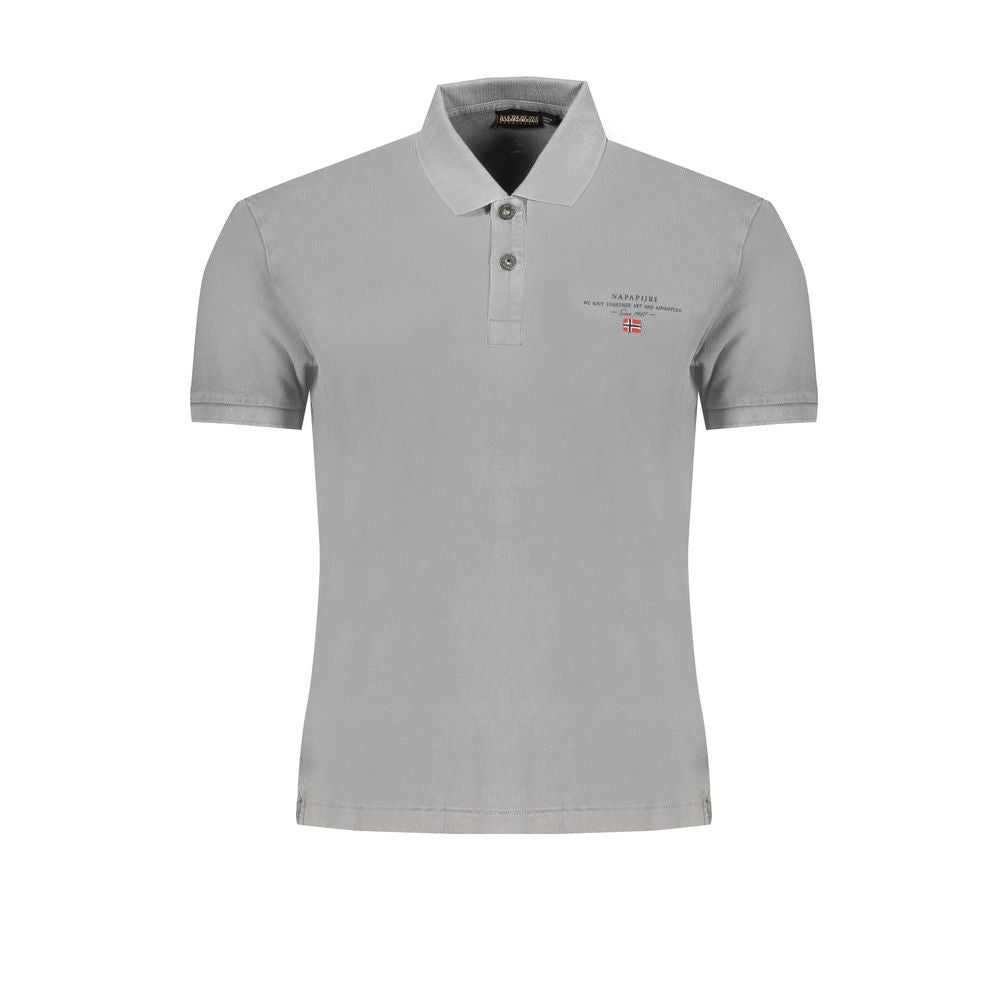 Napapijri Brown Cotton Men Polo Shirt Mens T-Shirt
