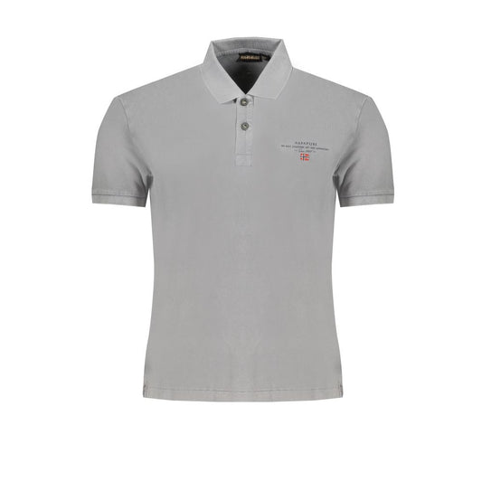 Napapijri Brown Cotton Men Polo Shirt Mens T-Shirt