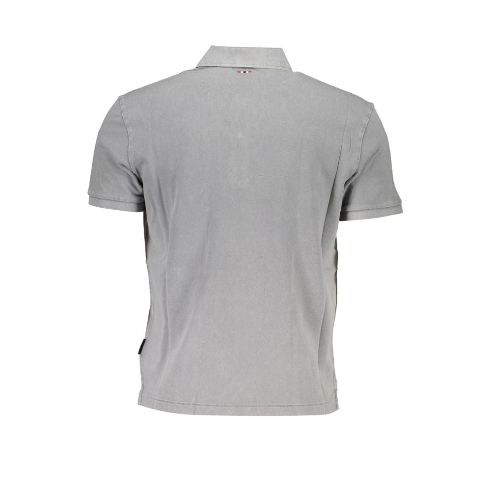 Napapijri Brown Cotton Men Polo Shirt Mens T-Shirt