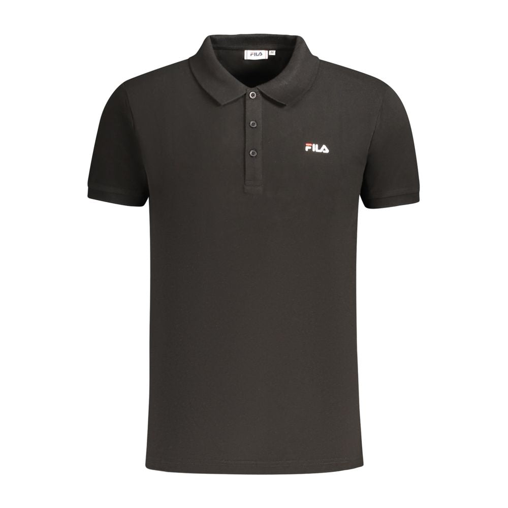 Fila Black Cotton Polo Shirt