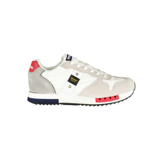 Blauer White Polyester Sneaker