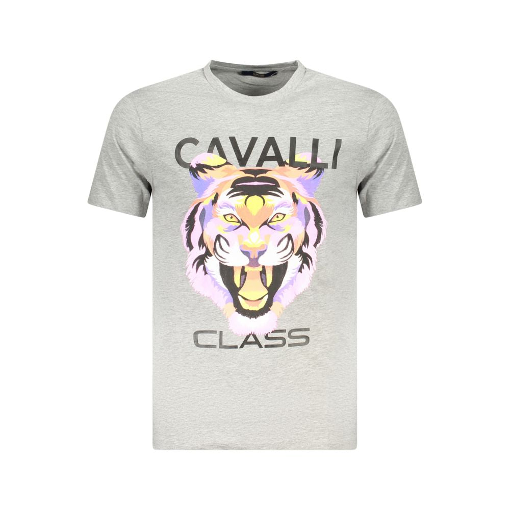 Cavalli Class Brown Cotton Men T-Shirt Mens T-Shirt