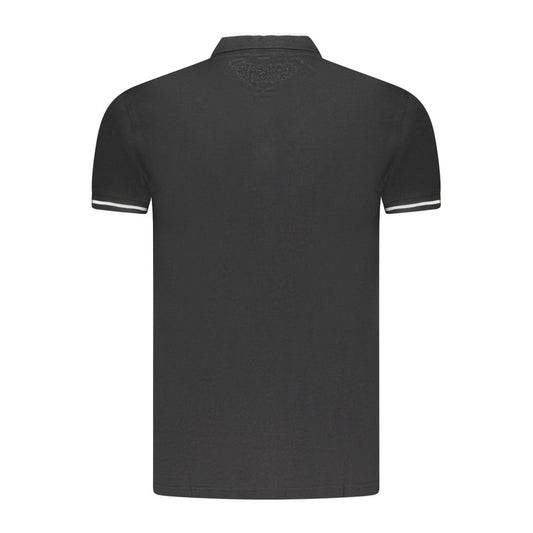 Cavalli Class Black Cotton Polo Shirt