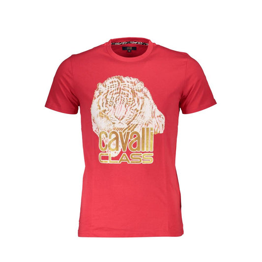 Cavalli Class Red Cotton Men TShirt Mens T-Shirt