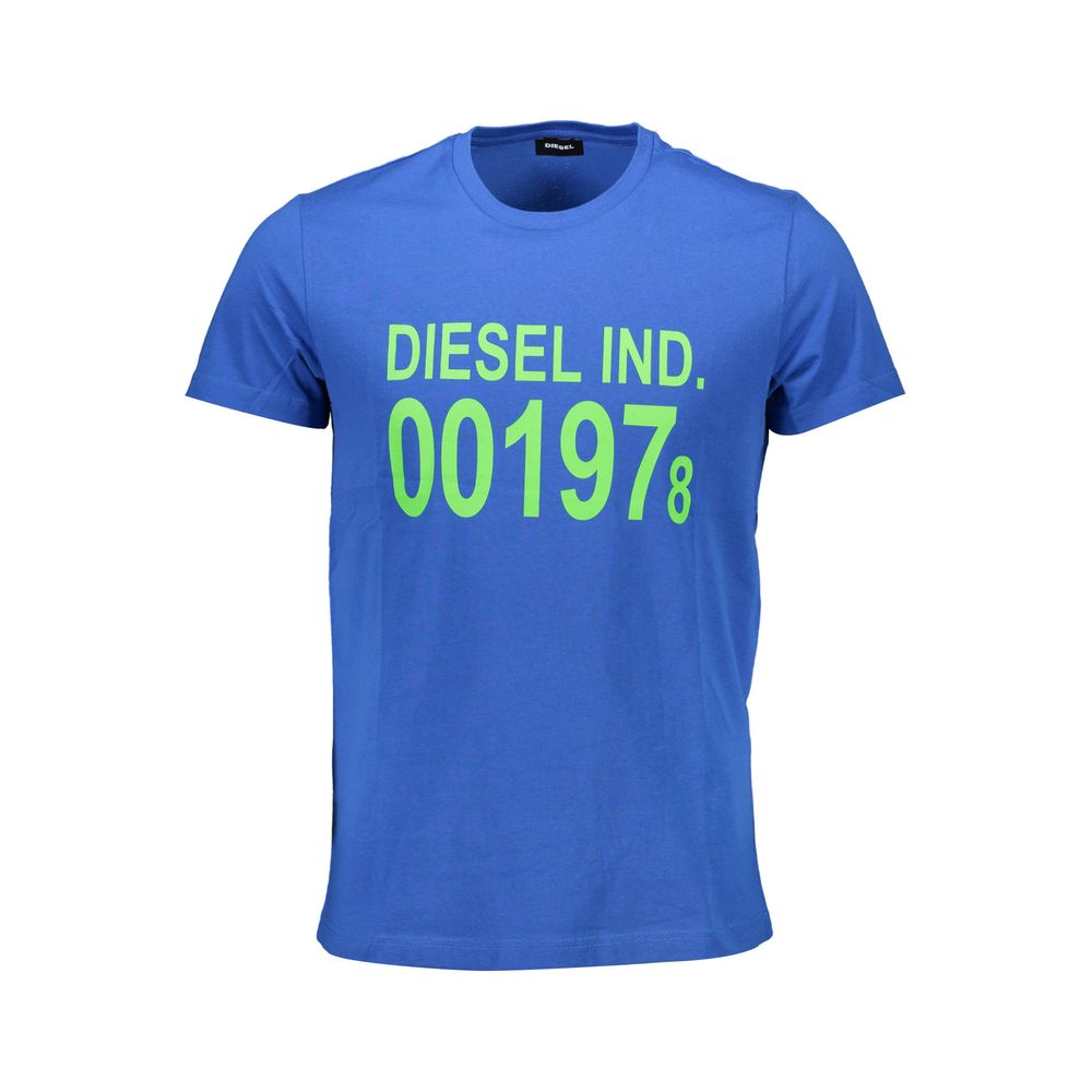 Diesel Blue Cotton Men T-Shirt Mens T-Shirt