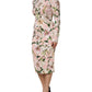 Dolce & Gabbana Pink Lily Viscose Sheath Stretch Midi Dress