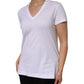 Dolce & Gabbana White Cotton Short Sleeve V-Neck Top T-shirt