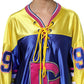 Dolce & Gabbana Multicolor Polyester Long Sleeves V-Neck Top