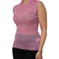 Dolce & Gabbana Pink Polyester Sleeveless Round Neck Tank Top