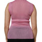 Dolce & Gabbana Pink Polyester Sleeveless Round Neck Tank Top