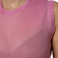Dolce & Gabbana Pink Polyester Sleeveless Round Neck Tank Top