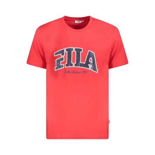 Fila Red Cotton Men T-Shirt Mens T-Shirt