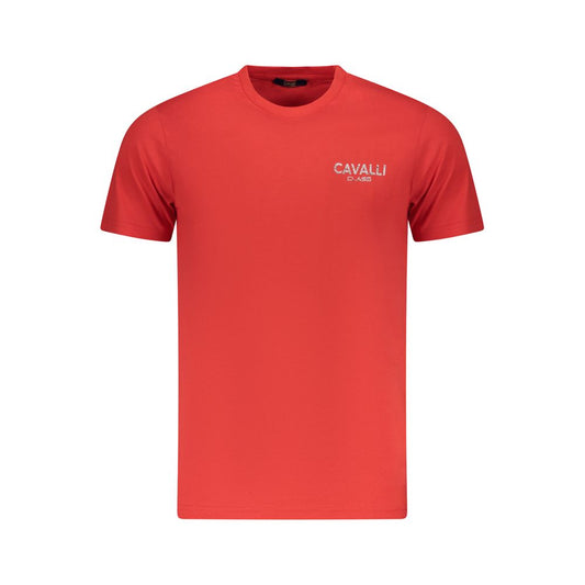 Cavalli Class Red Cotton Men T-Shirt Mens T-Shirt
