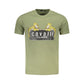 Cavalli Class Green Cotton Men T-Shirt Mens T-Shirt