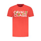 Cavalli Class Red Cotton Men T-Shirt Mens T-Shirt