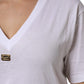 Dolce & Gabbana White Cotton Short Sleeve V-Neck Top T-shirt