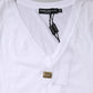 Dolce & Gabbana White Cotton Short Sleeve V-Neck Top T-shirt