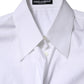 Dolce & Gabbana White Cotton Collared Shirt Long Sleeve Top