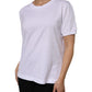 Dolce & Gabbana White Cotton Short Sleeve Round Neck T-shirt