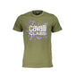 Cavalli Class Green Cotton Men T-Shirt Mens T-Shirt