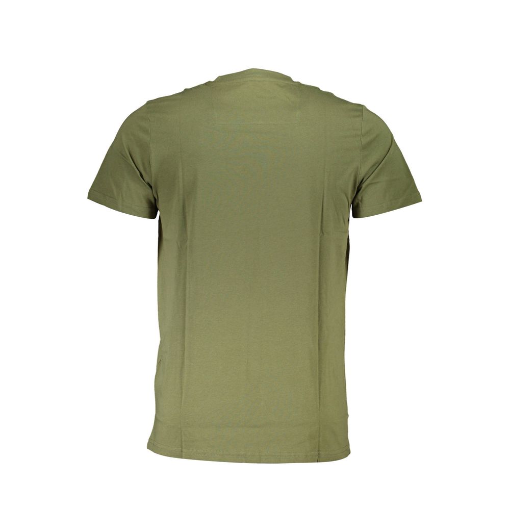 Cavalli Class Green Cotton Men T-Shirt Mens T-Shirt