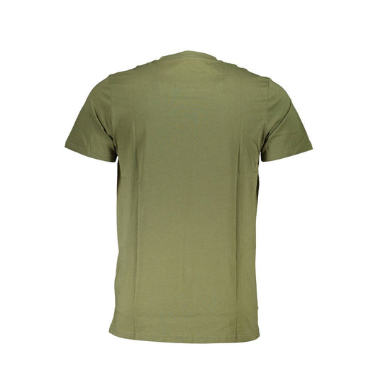 Cavalli Class Green Cotton Men T-Shirt Mens T-Shirt