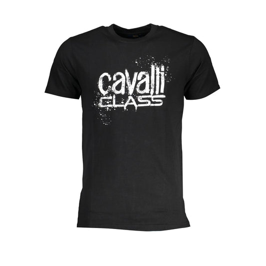 Cavalli Class Black Cotton T-Shirt Mens T-Shirt