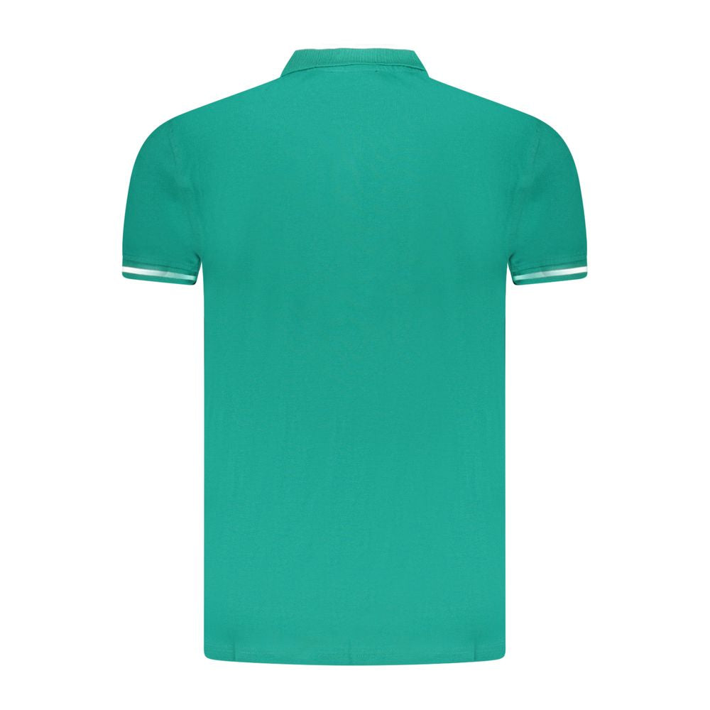Cavalli Class Green Cotton Polo Shirt