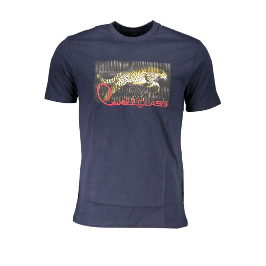 Cavalli Class Blue Cotton T-Shirt Mens T-Shirt
