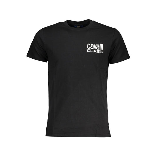 Cavalli Class Black Cotton T-Shirt Mens T-Shirt