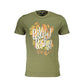 Cavalli Class Green Cotton Men T-Shirt Mens T-Shirt