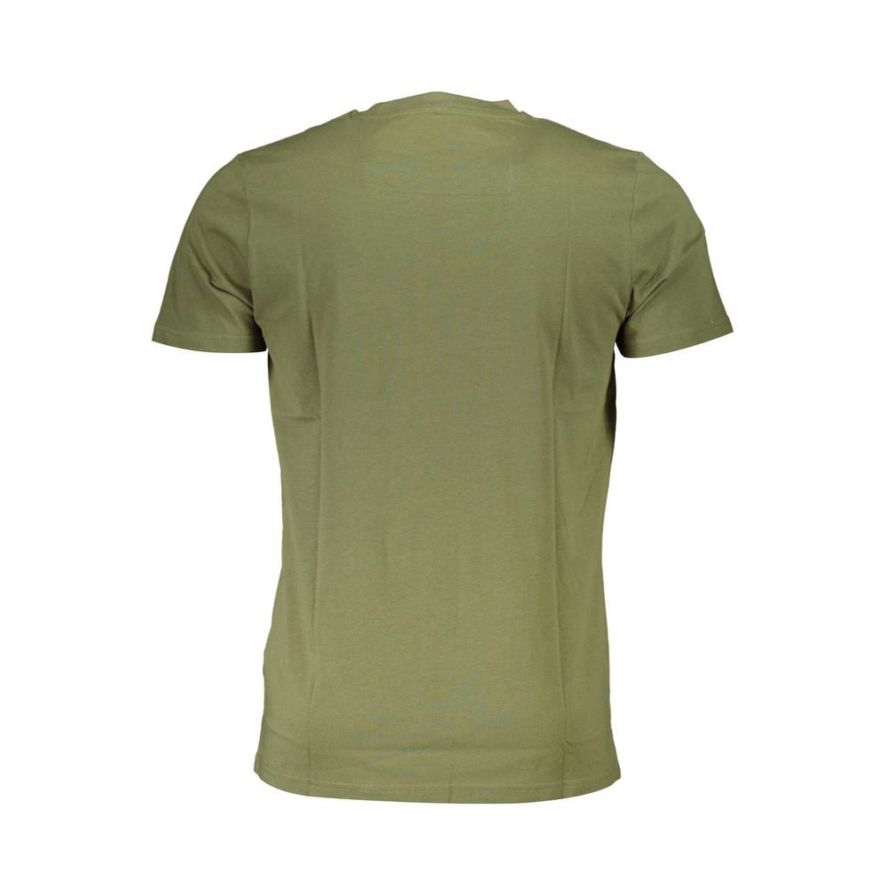 Cavalli Class Green Cotton Men T-Shirt Mens T-Shirt