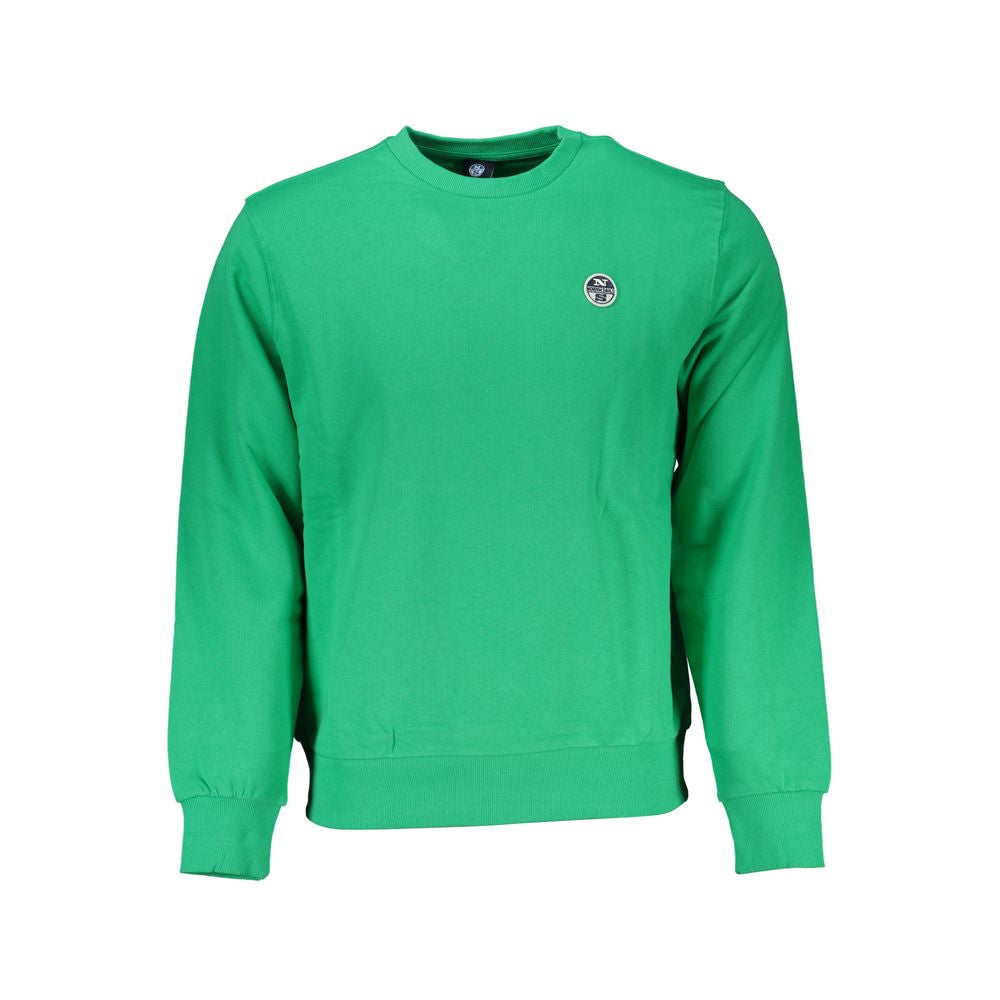 North Sails Green Cotton Men Sweater Mens Sweater