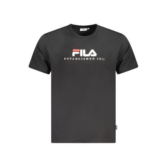 Fila Black Cotton Unisex T-Shirt Mens T-Shirt