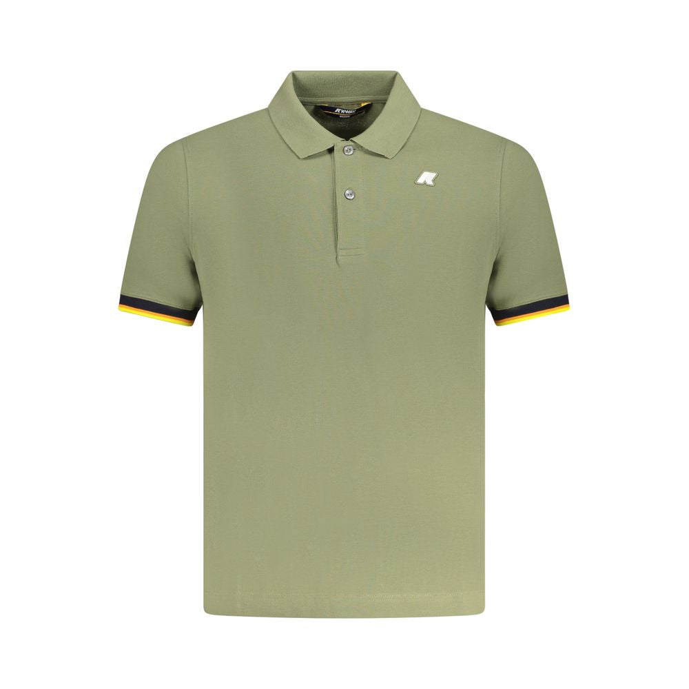 K-WAY Green Cotton Polo Shirt Mens T-Shirt