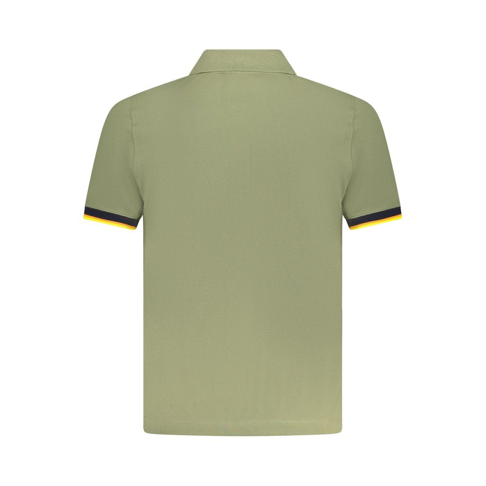 K-WAY Green Cotton Polo Shirt Mens T-Shirt