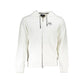 La Martina White Cotton Men Sweater with Hood and Zip Pockets Mens Sweater