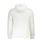 La Martina White Cotton Men Sweater with Hood and Zip Pockets Mens Sweater