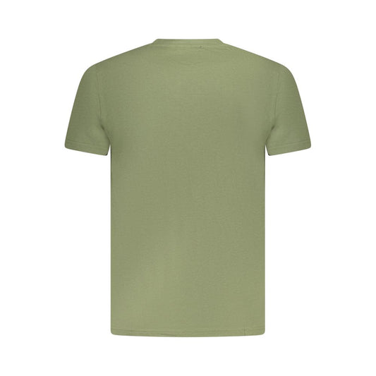 Cavalli Class Green Cotton Men T-Shirt Mens T-Shirt