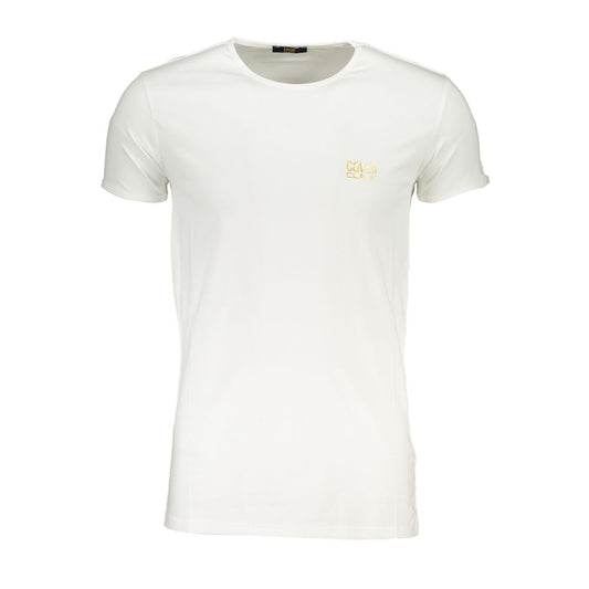 Cavalli Class White Cotton T-Shirt Mens T-Shirt
