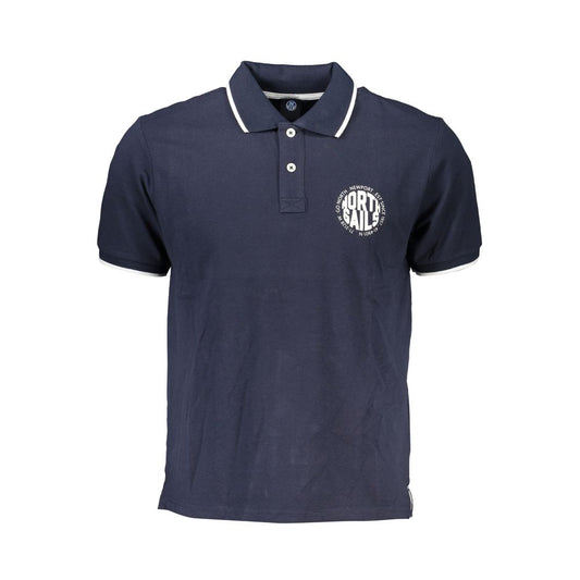 North Sails Blue Cotton Polo Shirt Mens T-Shirt