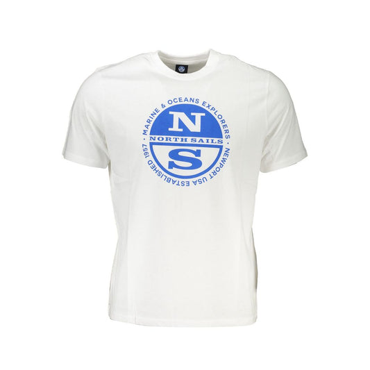 North Sails White Cotton T-Shirt Mens T-Shirt