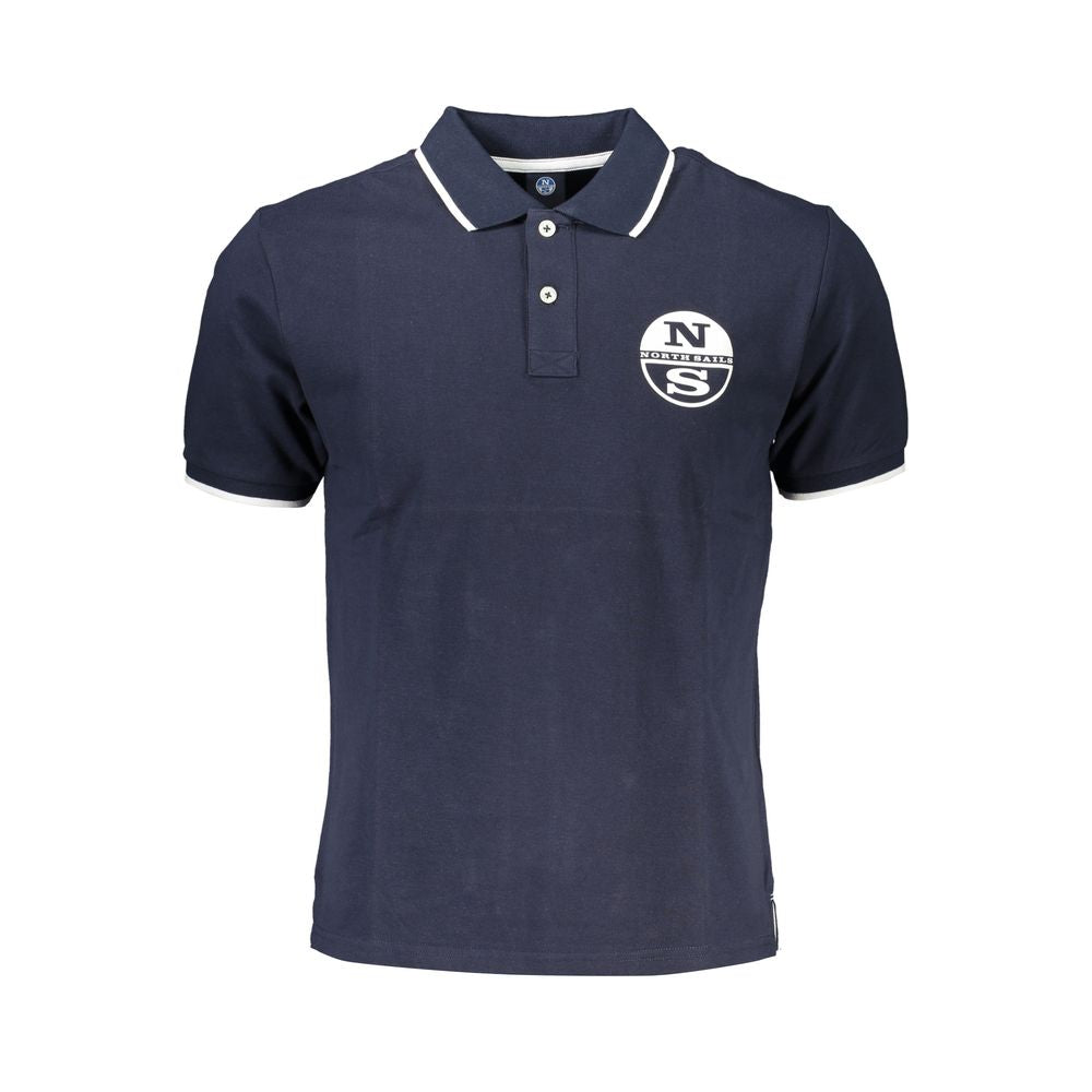 North Sails Blue Cotton Polo Shirt Mens T-Shirt