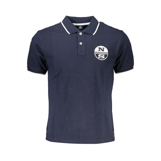North Sails Blue Cotton Polo Shirt Mens T-Shirt